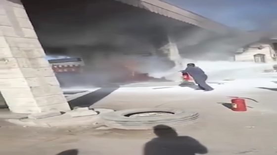 حريق يندلع في محطة وقود بمدينة قامشلو بعد اشتعال سيارة أثناء التعبئة دون وقوع إصابات