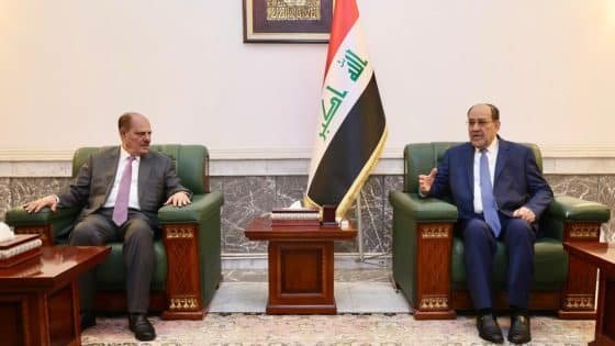 المالكي خلال لقائه نقيب الصحفيين العراقيين يشيد بالدور الوطني والمهني لنقابة الصحفيين