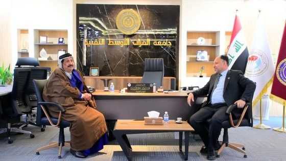 جامعة الفرات الأوسط التقنية تستقبل الشيخ حسين علي آل محمد آل عباس الحسناوي | أوس ستار الغانمي