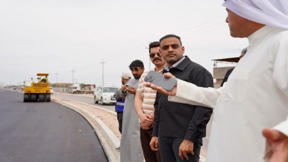 العامري يتفقد مشروع الطريق الرابط بين الحوطة وأكتيبان في شط العرب
