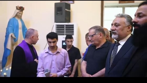 نائب رئيس مجلس محافظة البصرة اسامة عبدالرضا السعد يحضر القداس الذي أقيم على جنازة ممثل الطائفة المسيحية جلال دانيال رحمه الله وذلك في كنيسة مار أفرام للكلدان الكاثوليك في محافظة البصرة.