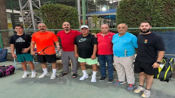 عائلة التنس بنادي الصيد العراقي تحتفل بعيد ميلاد البطل عادل مصطفى الساعدي